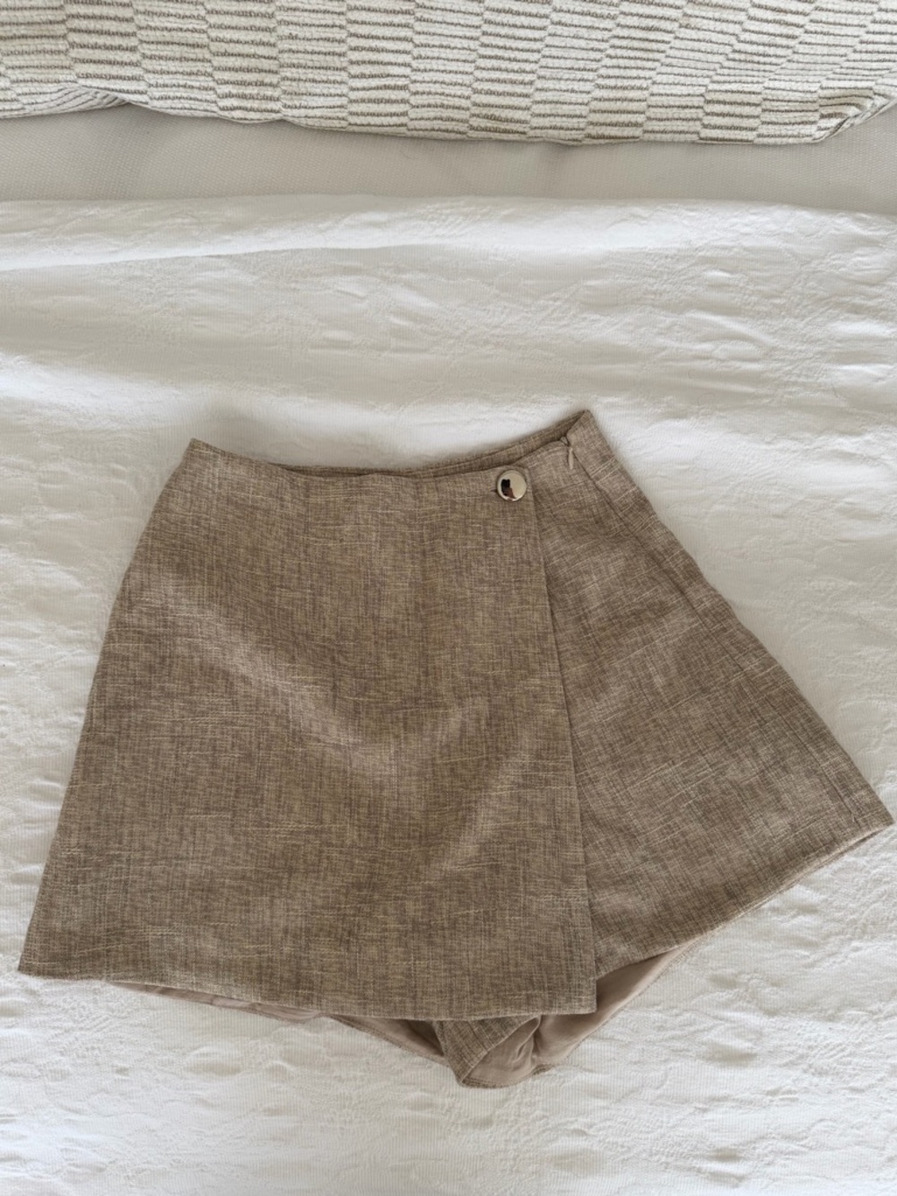 Vrg Girl Beige Wrap Skort